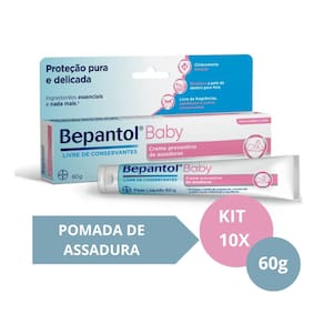 Kit com 10 Cremes Pomada de Assadura 60gr Cada - Bepantol