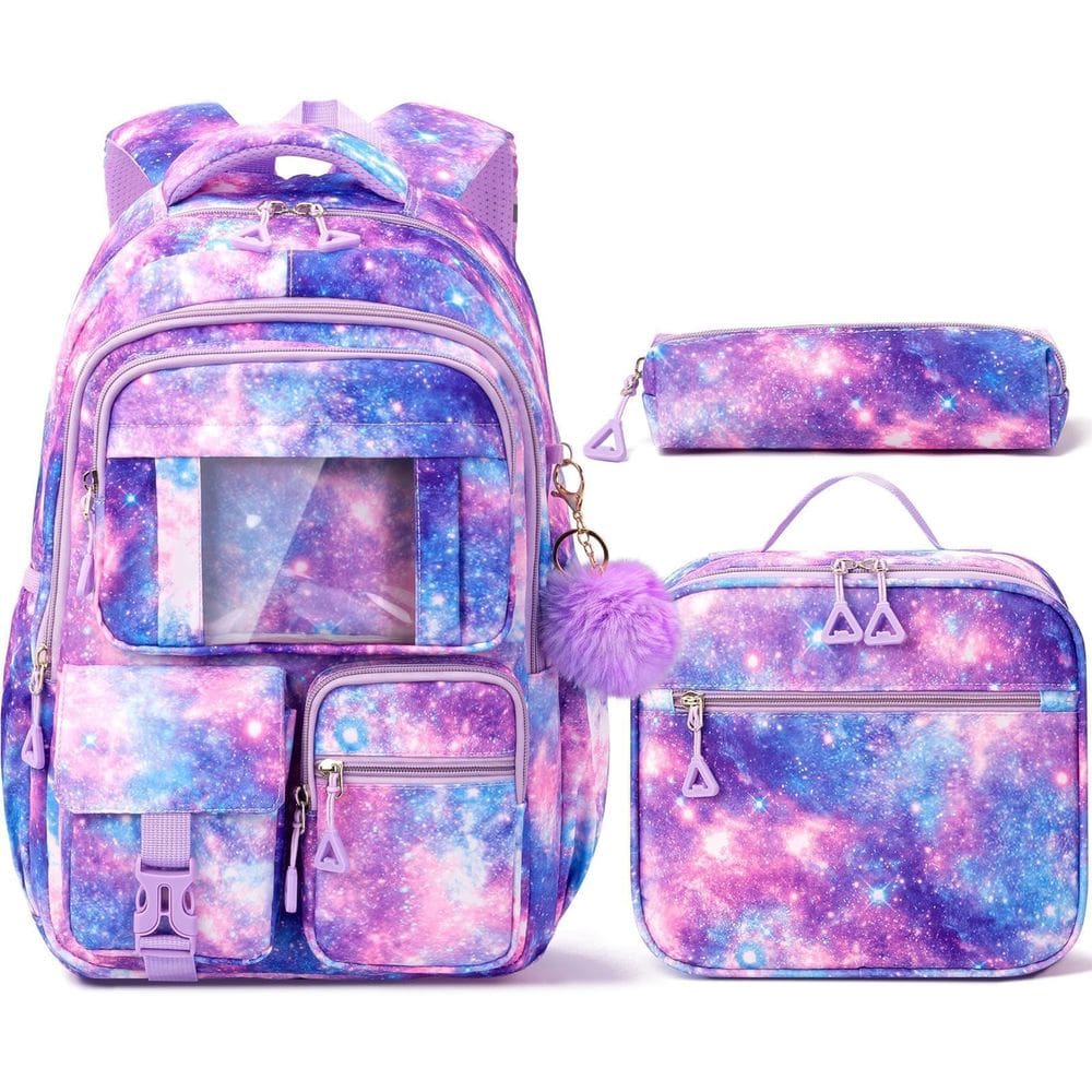 Mochila Fimibuke Girls impermeável com lancheira e bolsa de lápis