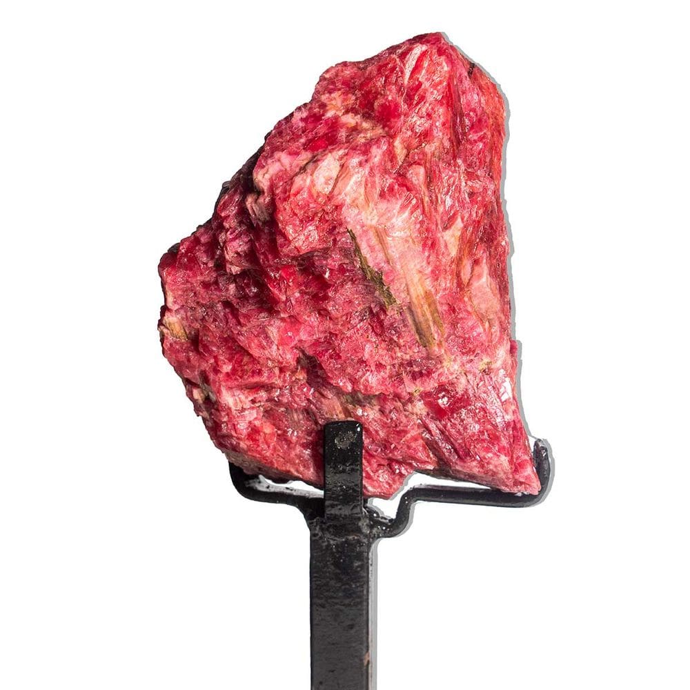 Rodonita Pedra Natural Bruto Com Base 2kg 16cm Classe A