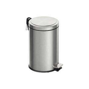 Lixeira Com Pedal Tramontina Em Aço Inox E Balde Interno 12 L