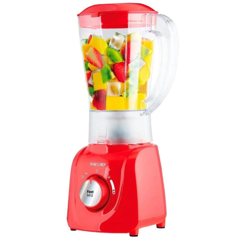 Liquidificador 520W Mallory 2.1L 2 Velocidades Laminas em Inox Vermelho 220V