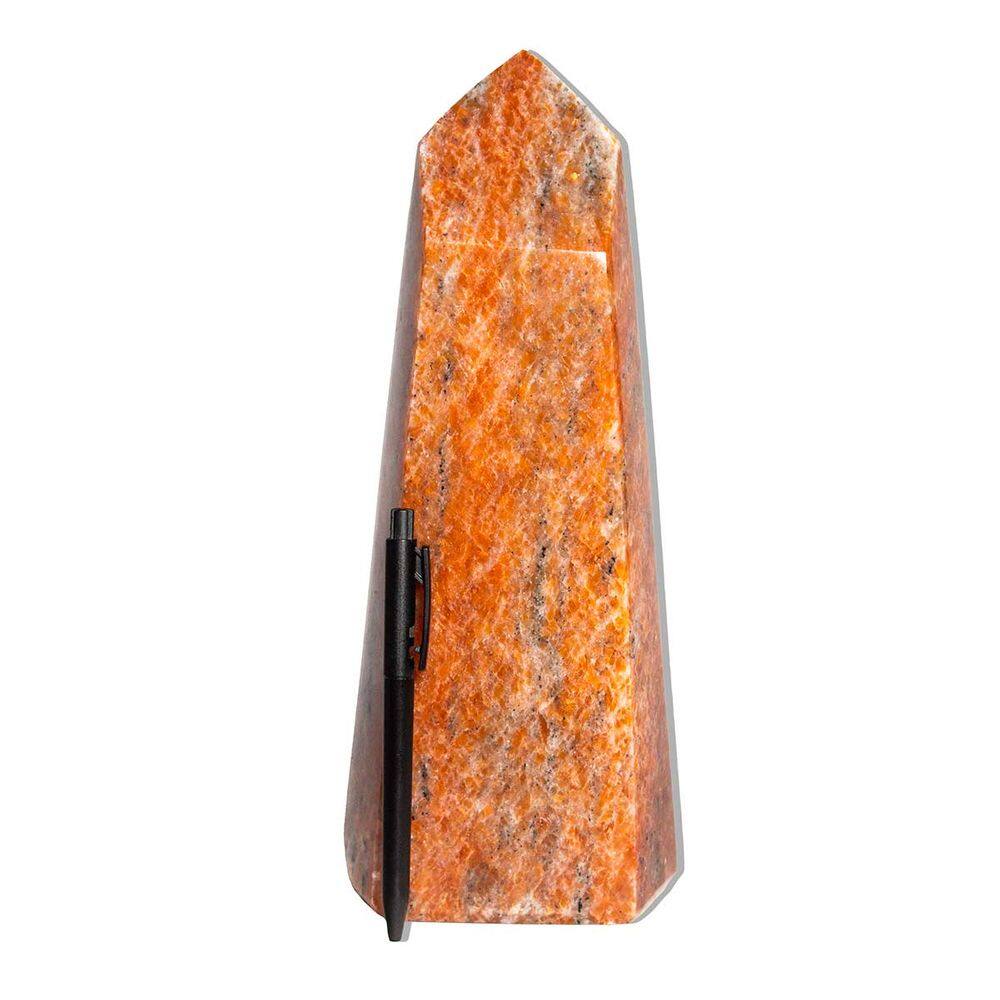 Ponta Calcita Laranja Natural Sextavado 28cm 3,7kg Classe B