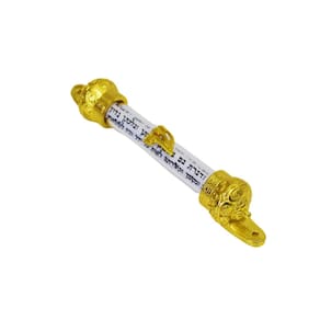 Mezuzá Judaico Luxo + Pergaminho - Importada De Israel 11 Cm