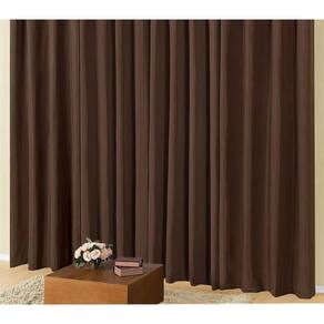 Cortina Blackout 5,00 X 2,80 Trilho Suiço Em Tecido Tabaco