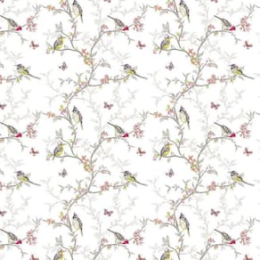 Papel De Parede Galhos E Passarinhos Decorativo Adesivo