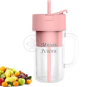 Copo Triturador Portátil L-898 Recarregável Caneca Rosa Misturadora de Alimentos Frutas