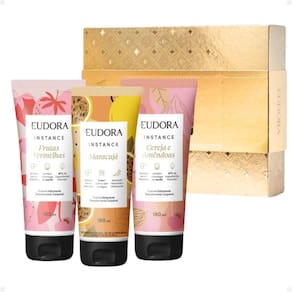 Kit Instance Creme Desodorante Corporal: Frutas Vermelhas, Marácuja e Cereja e Amêndoas 180ml
