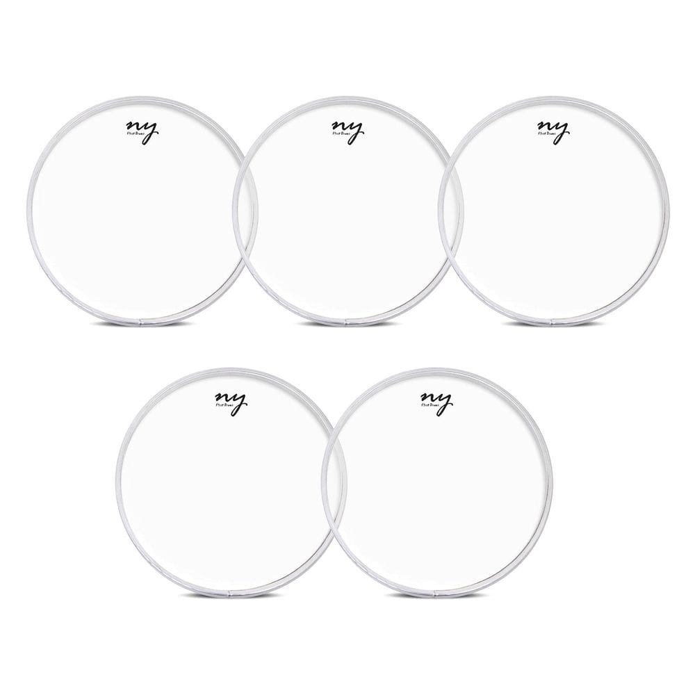 Kit 5 Peles Clear Transparentes para Bateria 12" New York