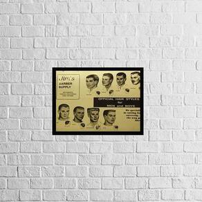 Quadro Vintage Official Hair Men`S Style 24X18Cm