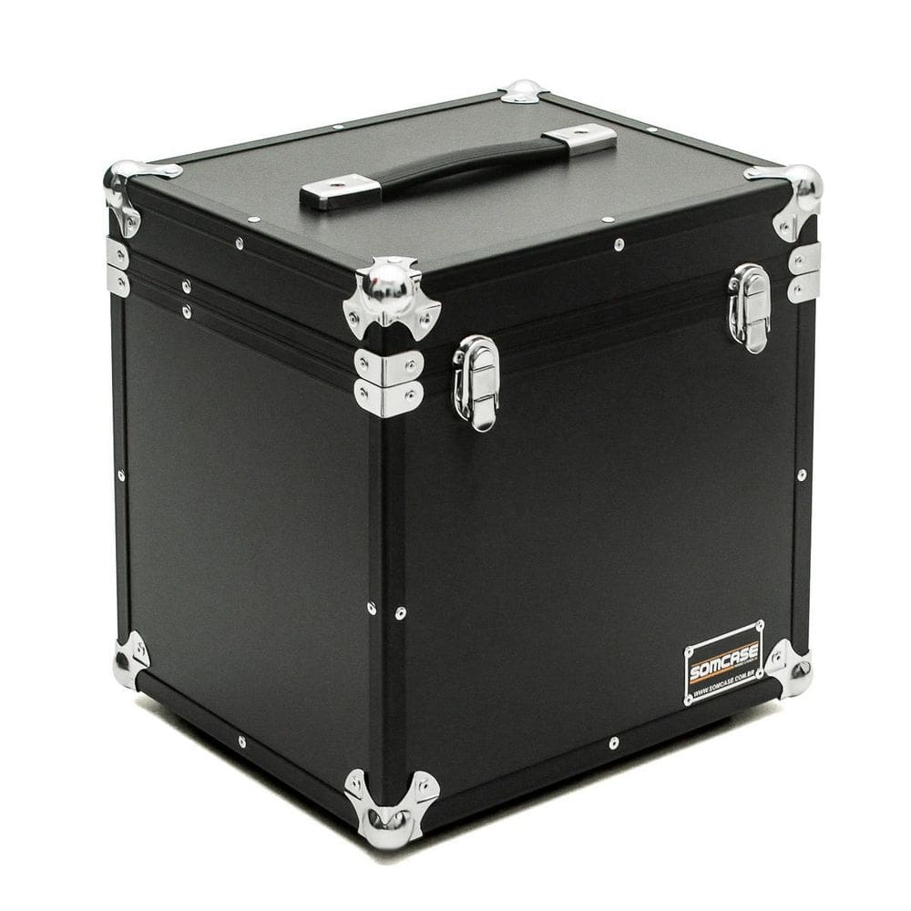 Hard Case Para 70 Discos De Vinil Baú Black