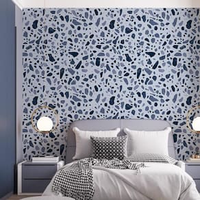 Papel De Parede Adesivo Granilite Tons Azul Escuro - 3,0M