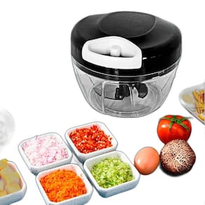 Mini Processador Manual De Alimentos Triturador 3 Lâminas