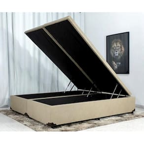 Cama Box Baú Queen Bipartido Blindada 4 Amortecedores 158x198x40 cm