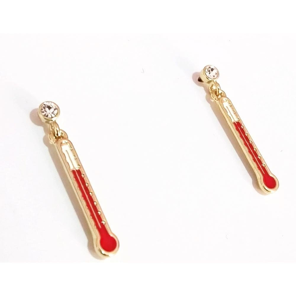 Brinco Enfermagem Termômetro Folheado A Ouro 18k