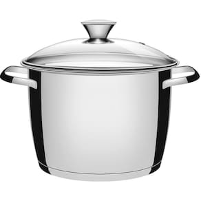 Caldeirão Tramontina Indução Inox Tampa Vidro Allegra 22Cm