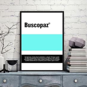 Quadro Decorativo Remédio Buscopaz 33X24Cm Moldura Preta