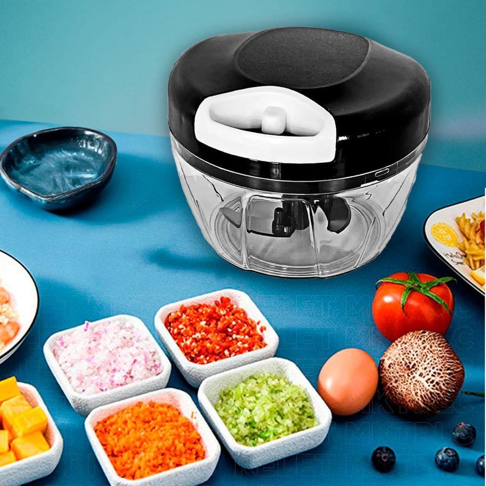 Mini Processador Alimentos Manual 3 Lâminas Premium 500Ml