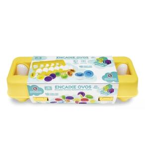 Brinquedo Educativo Ovos De Encaixar Com Caixa Geométricas