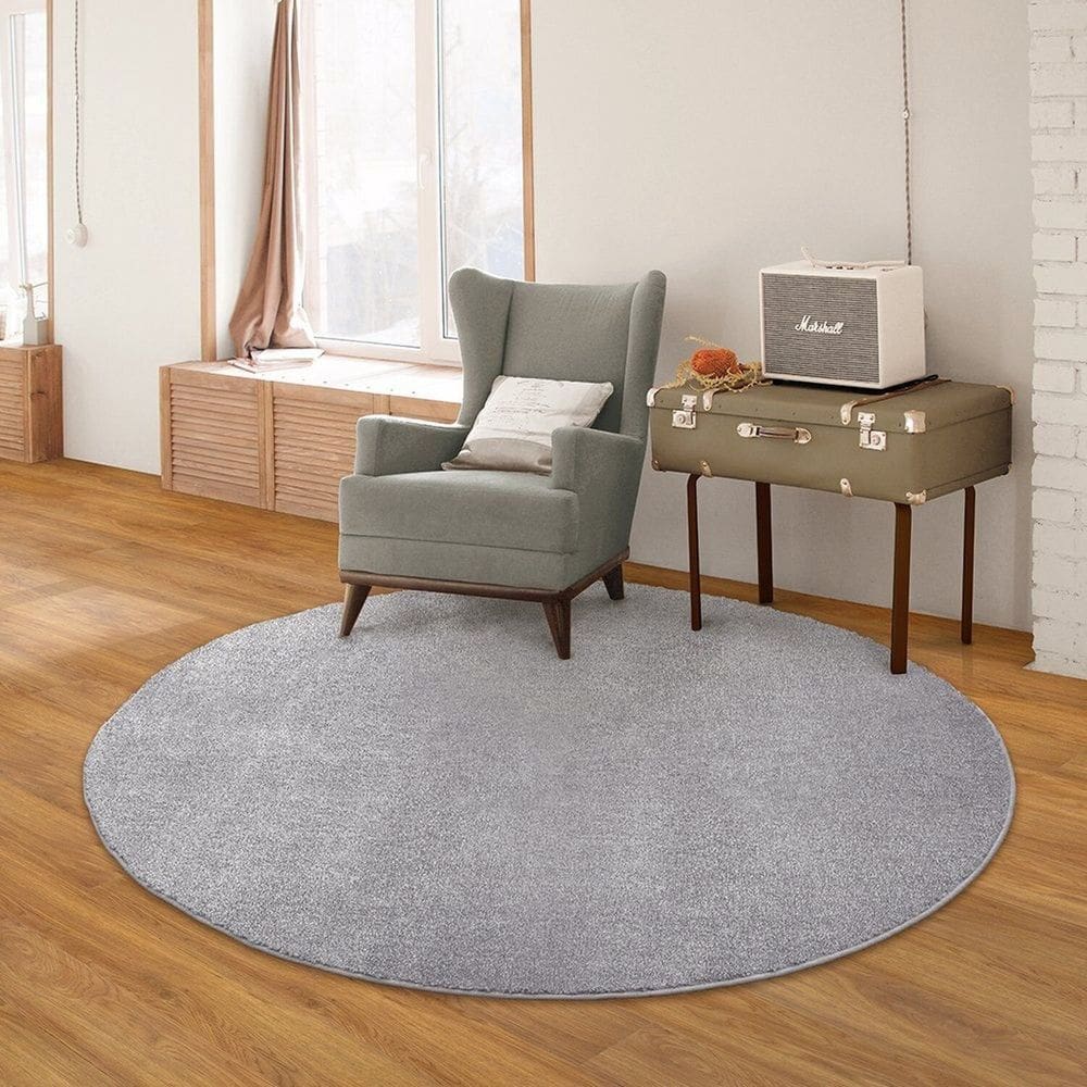 Tapete Tufting Ecletik - 190 X 190 Cm Cinza Claro