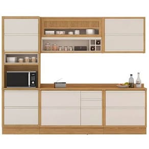 Cozinha Completa Lisboa 5 Peças 8 Portas 6 Gavetas Itatiaia Cor Off White