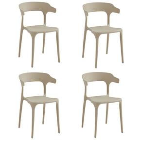 Conjunto com 4 Cadeiras Valéria 74,5cm X 49cm X 48,5cm Cinza