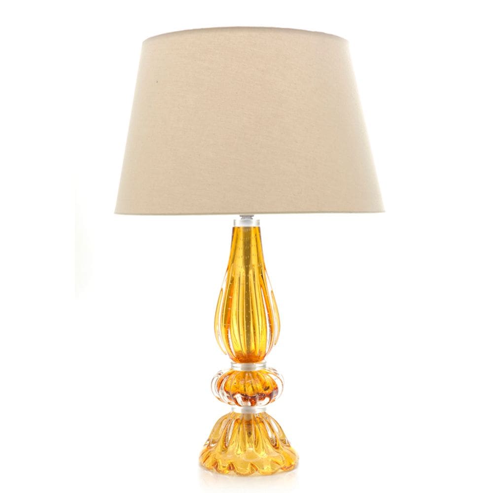 Abajour Em Cristal Murano Âmbar  São Marcos