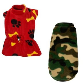 Kit 2 Roupas De Inverno Para Cães E Gato Vestido E Capa P
