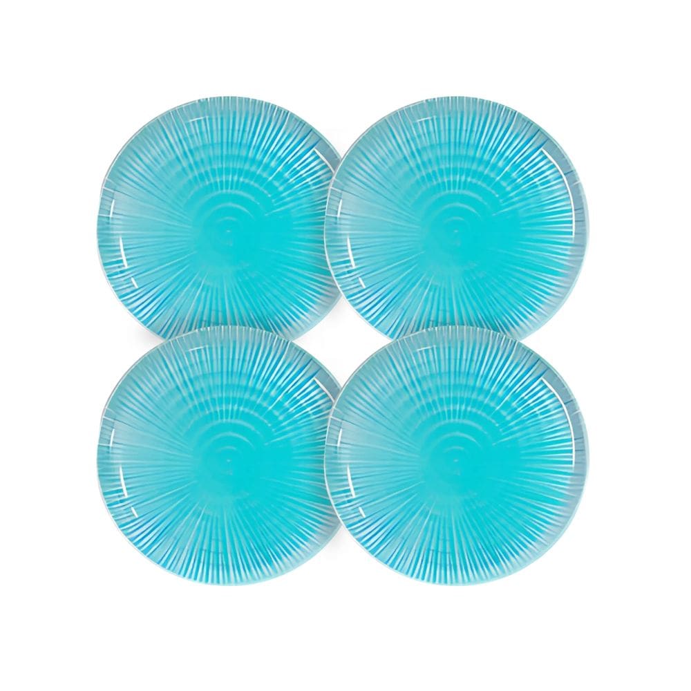 4 Pratos De Sobremesa Linha Psicodélica Tiffany 19Cm - Ad.