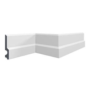 Kit com 10 Barras Rodapé de Poliestireno 13cm X 18mm X 2m Cf14 Hd Homestar 20m Branco