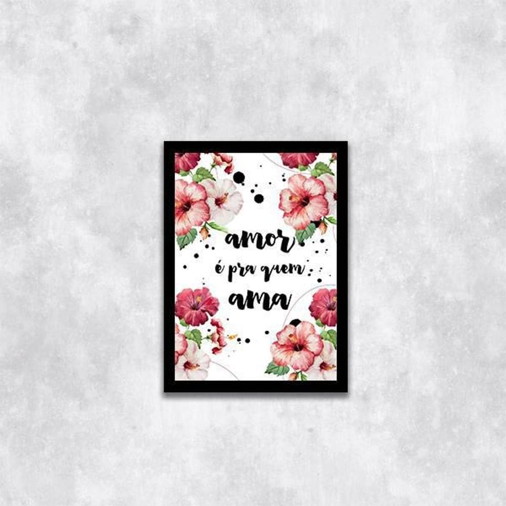 Quadro Amor É Pra Quem Ama 24X18Cm