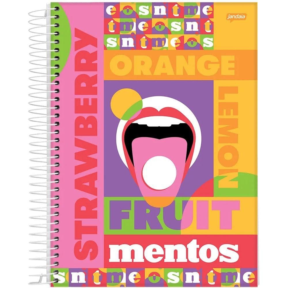 Caderno Univ. 160 Folhas 10 Matérias Mentos Capa 3 - Jandaia