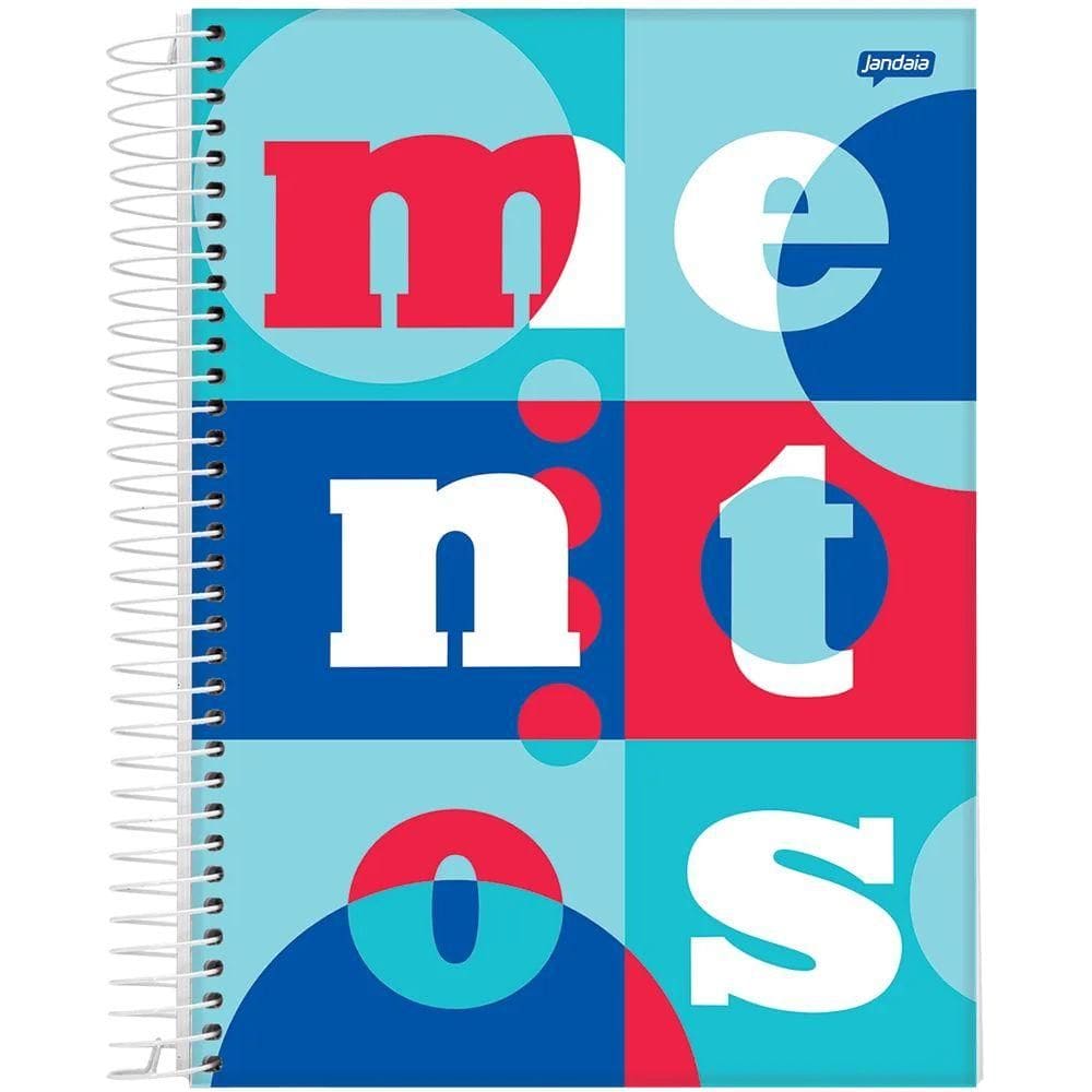 Caderno Univ. 160 Folhas 10 Matérias Mentos Capa 4 - Jandaia