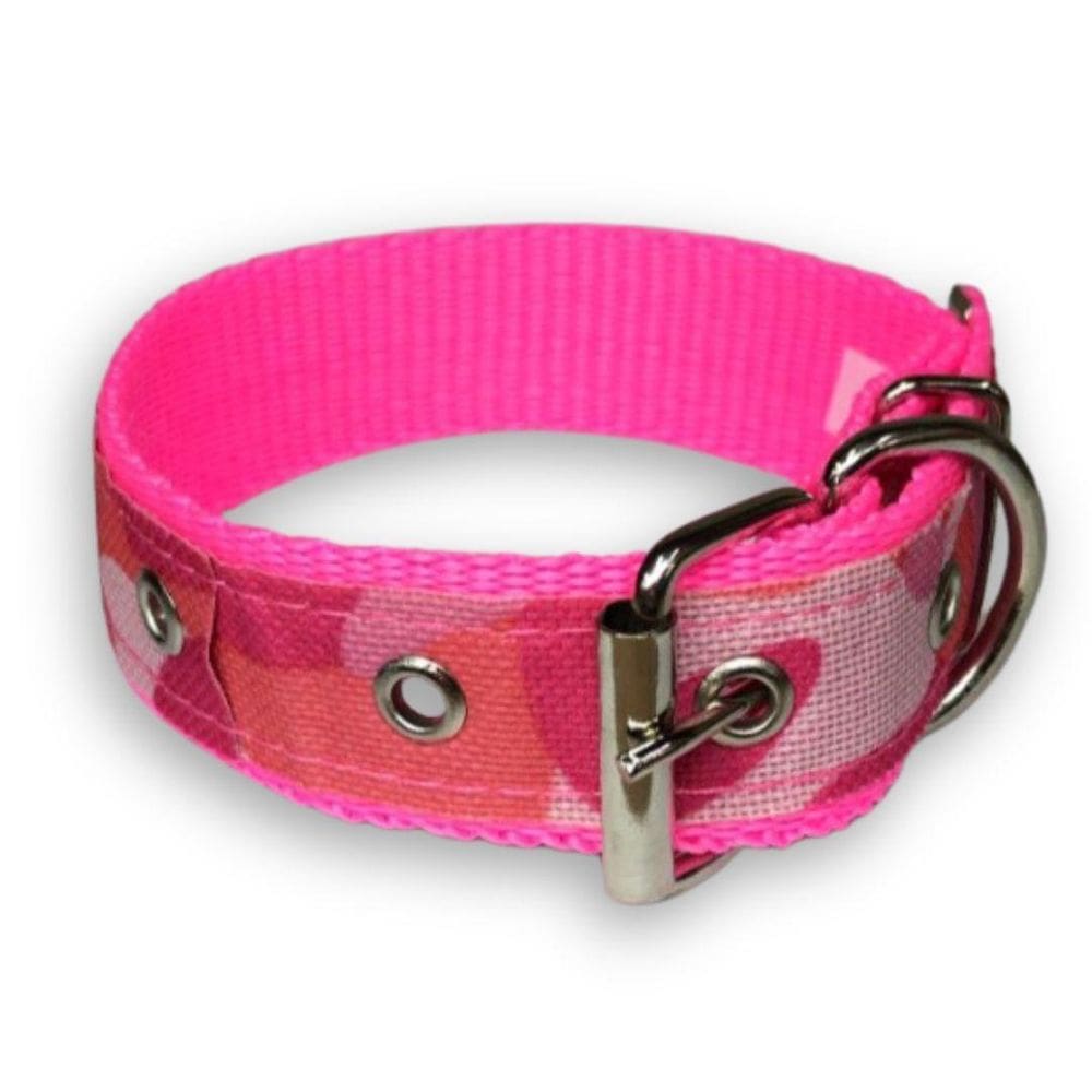 Coleira Xadrez 25Mm Para Cachorro Nicapet Cor Rosa Nº 6
