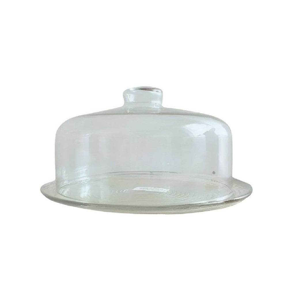 Boleira Vidro Com Tampa Prato Para Bolo 28cm Bolos Festas