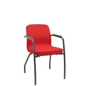 Cadeira Soer Fixa 4 Pés Vermelho Encosto Fixo