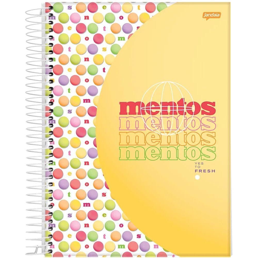 Caderno Univ. 160 Folhas 10 Matérias Mentos Capa 2 - Jandaia