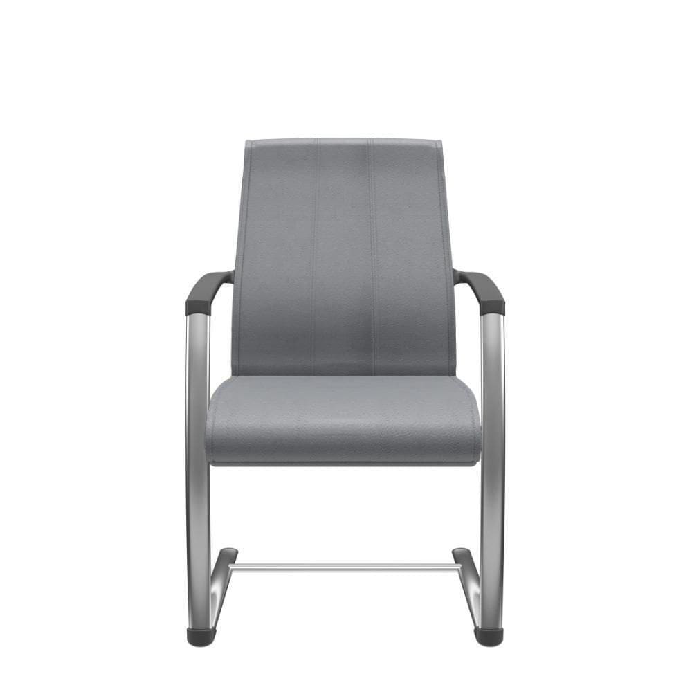Cadeira Suprema Aproximação Cromada Cinza