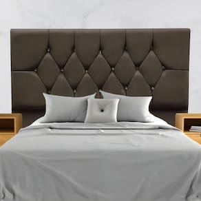 Cabeceira Estofada Cama Casal Queen Size 160 Cm Suede Dubai Marrom