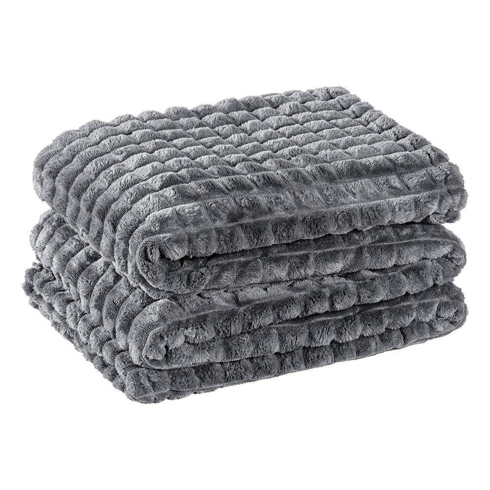 Cobertor Queen Willow Manta Flannel Ultrasoft Gris