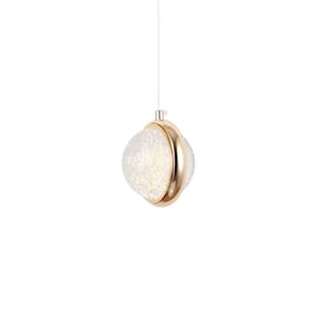 Lustre Pendente Skylight Bubble 3062 Dourado-transparente Led Bivolt Dourado-transparente