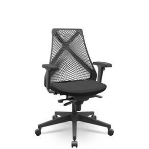 Cadeira Bix X+ Poliester Preto Slider Piramidal