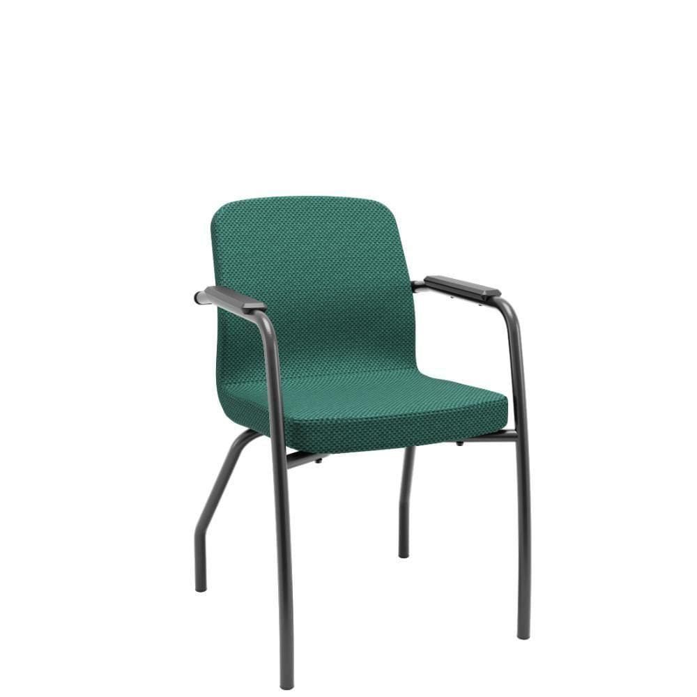 Cadeira Soer Fixa 4 Pés Verde Encosto Fixo