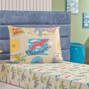 Jogo De Lençol Solteiro Bouti Kids Infantil Estampado 2 Peças Dino