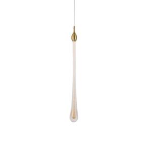 Lustre Pendente Skylight Drop 3059 Led Bivolt Dourado-transparente