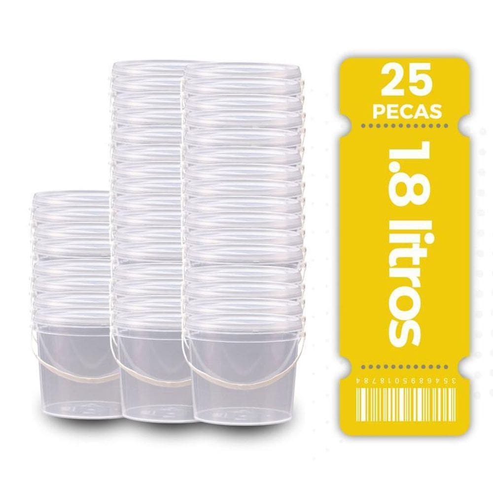 Balde Transparente Para Lembrancinhas 25 Pçs