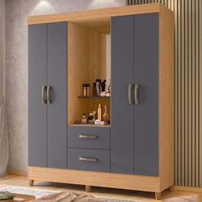 Guarda Roupa Capelinha Dubai Freijó Titanium