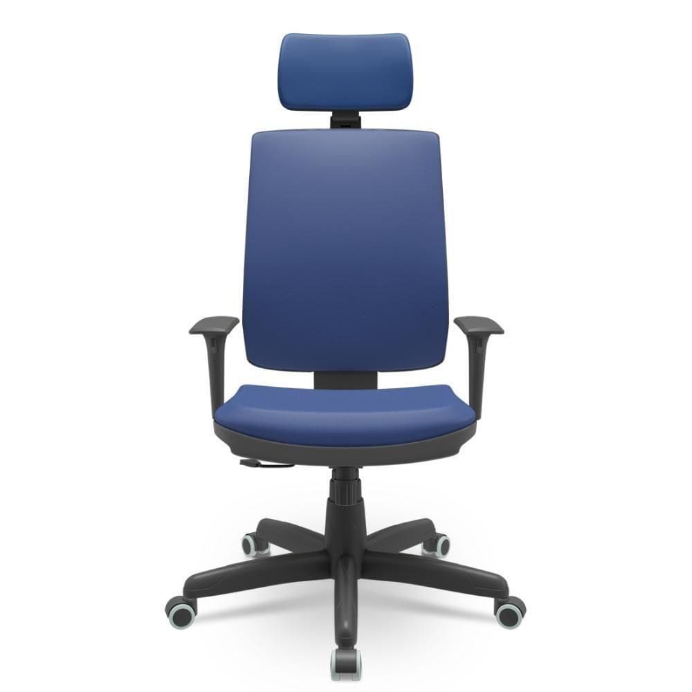 Cadeira Brizza Soft Azul Vinil Relax Plax