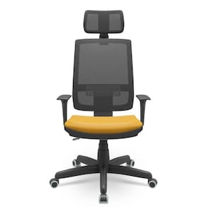 Cadeira Brizza Presidente Tela Facto Dunas Amarelo