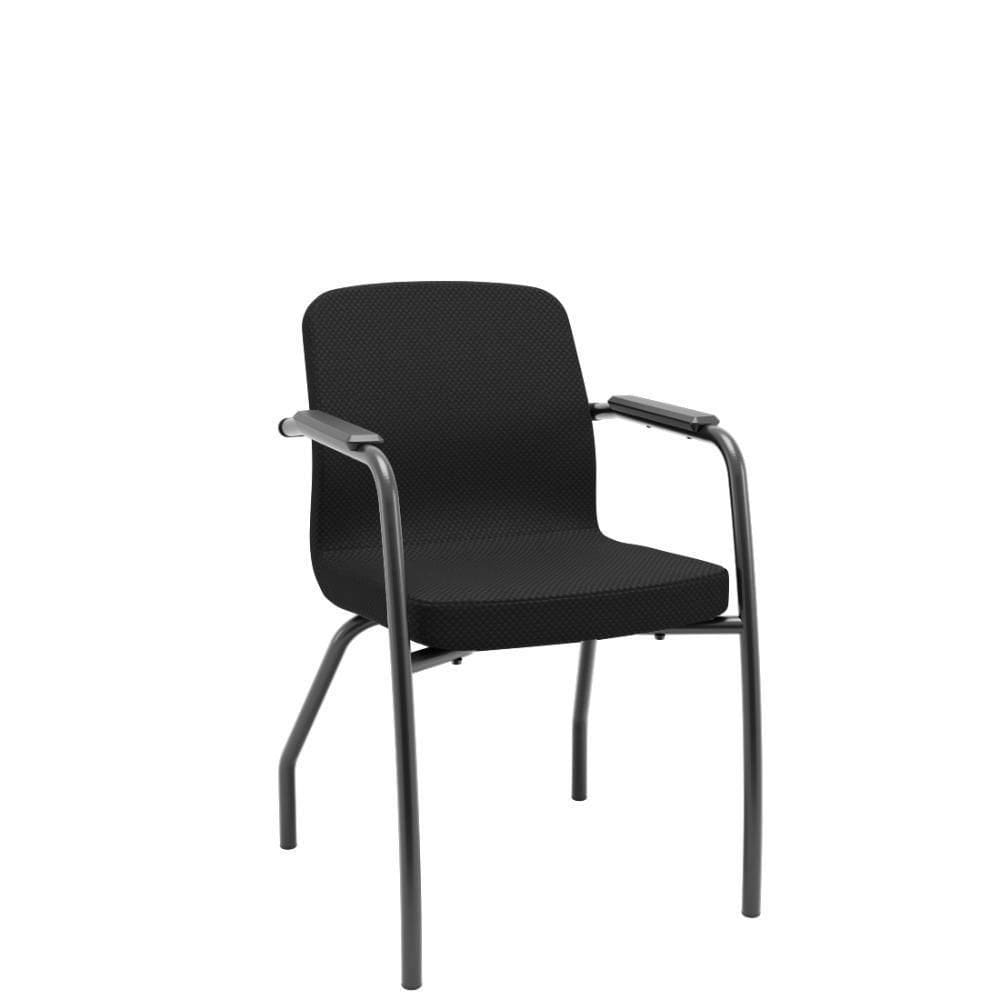 Cadeira Soer Fixa 4 Pés Preto Encosto Fixo