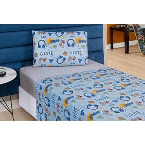 Jogo De Lençol Bouti Kids Solteiro 3 Peças Estampado Game